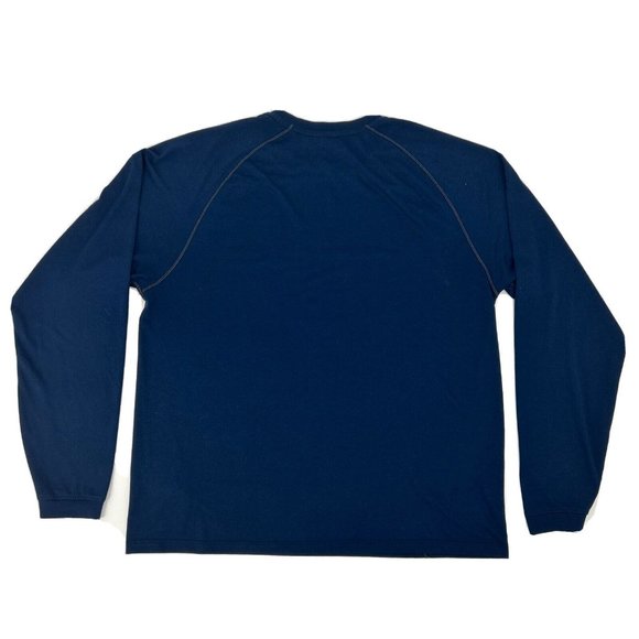 Michigan Wolverines‎ Shirt Men's L Blue adidas Climalite Long Sleeve Lacrosse - Picture 5 of 9